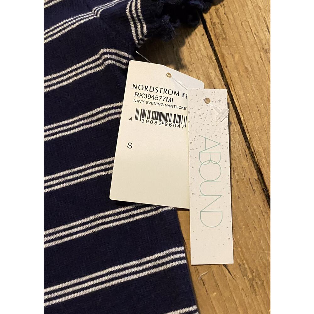 ABOUND Womens Size S ‘’Navy Evening Nantucket’’ Striped Top. NWT - Picture 4 of 8